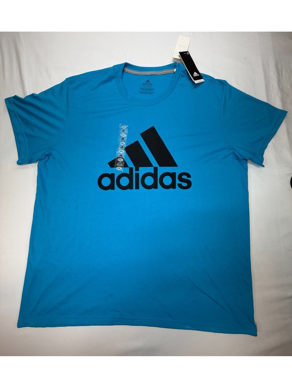 Adidas Men's T Shirt The Go To Performance Tee Logo Classic Size 2XL Blue NWT